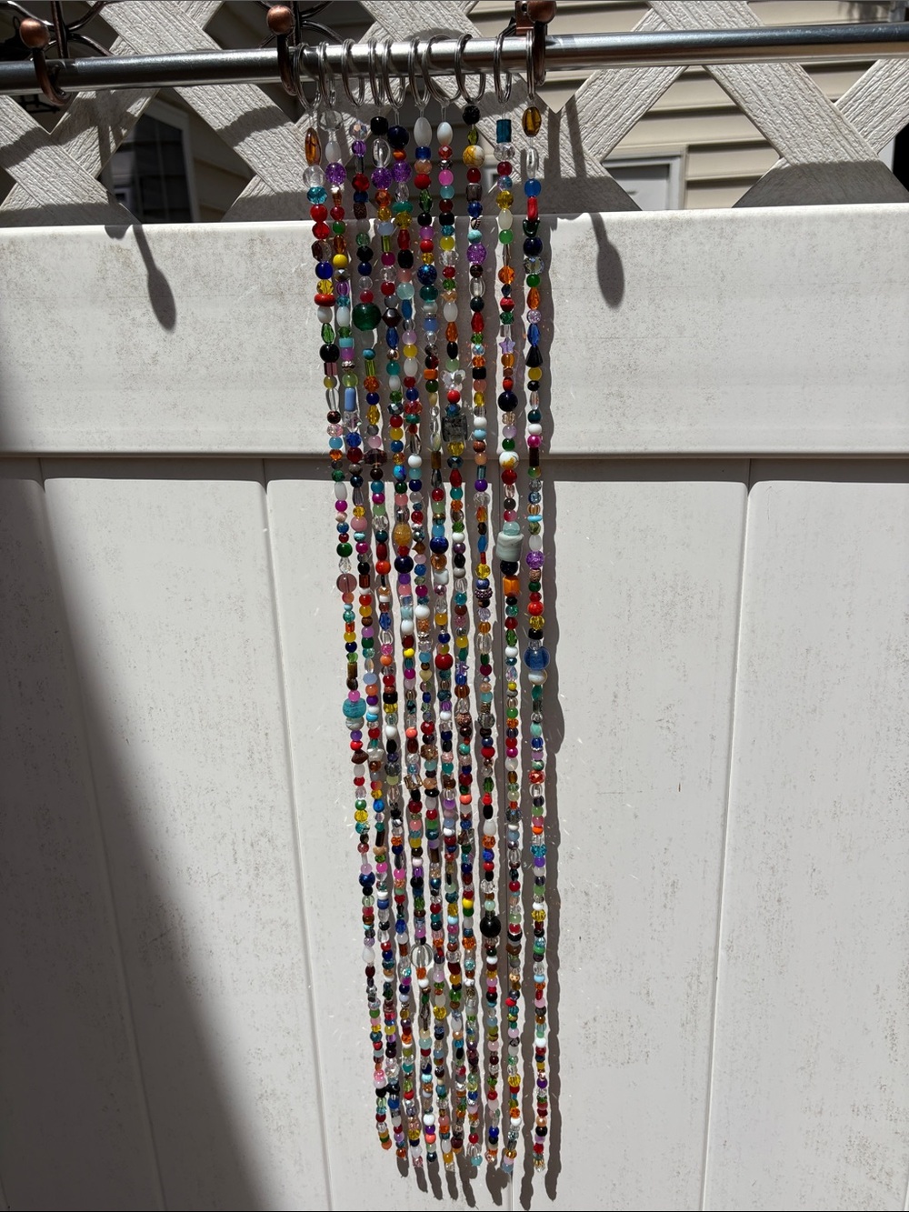10 strands 30 inches long glass and crystal bead curtain